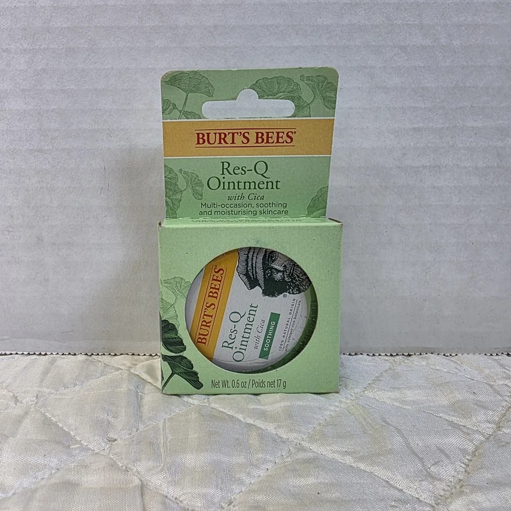 Burt's Bees Res-Q Ointment Skin Balm Soothing All Natural Beeswax 0.6oz Moisture